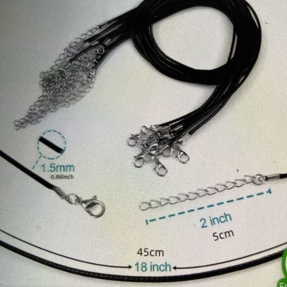 Star Glass Crystal on leather necklace - Picture 4 of 4